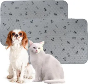 2 Pack 24x36 Washable Dog Pee Pads with Puppy Blanket,Puppy Pads,Dog Pad Washable Waterproof, Potty Buddy Reusable Potty Pads for Dogs,Super Absorbent Reusable Pet Training Pads