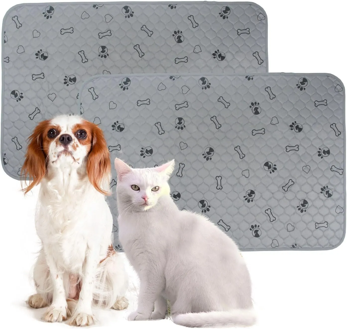 2 Pack 24x36 Washable Dog Pee Pads with Puppy Blanket,Puppy Pads,Dog Pad Washable Waterproof, Potty Buddy Reusable Potty Pads for Dogs,Super Absorbent Reusable Pet Training Pads