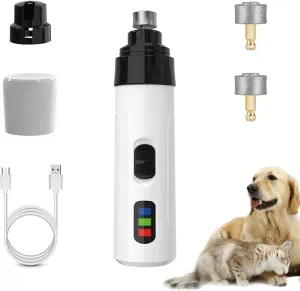 2025 Upgraded Dog Nail Trimmer, Rechargeable USB Charging Pet Nail Grinder, Portable Pet Nail Grooming Smoothing Trimmer Tool,Electric Dog Nail Clippers(1 Set)