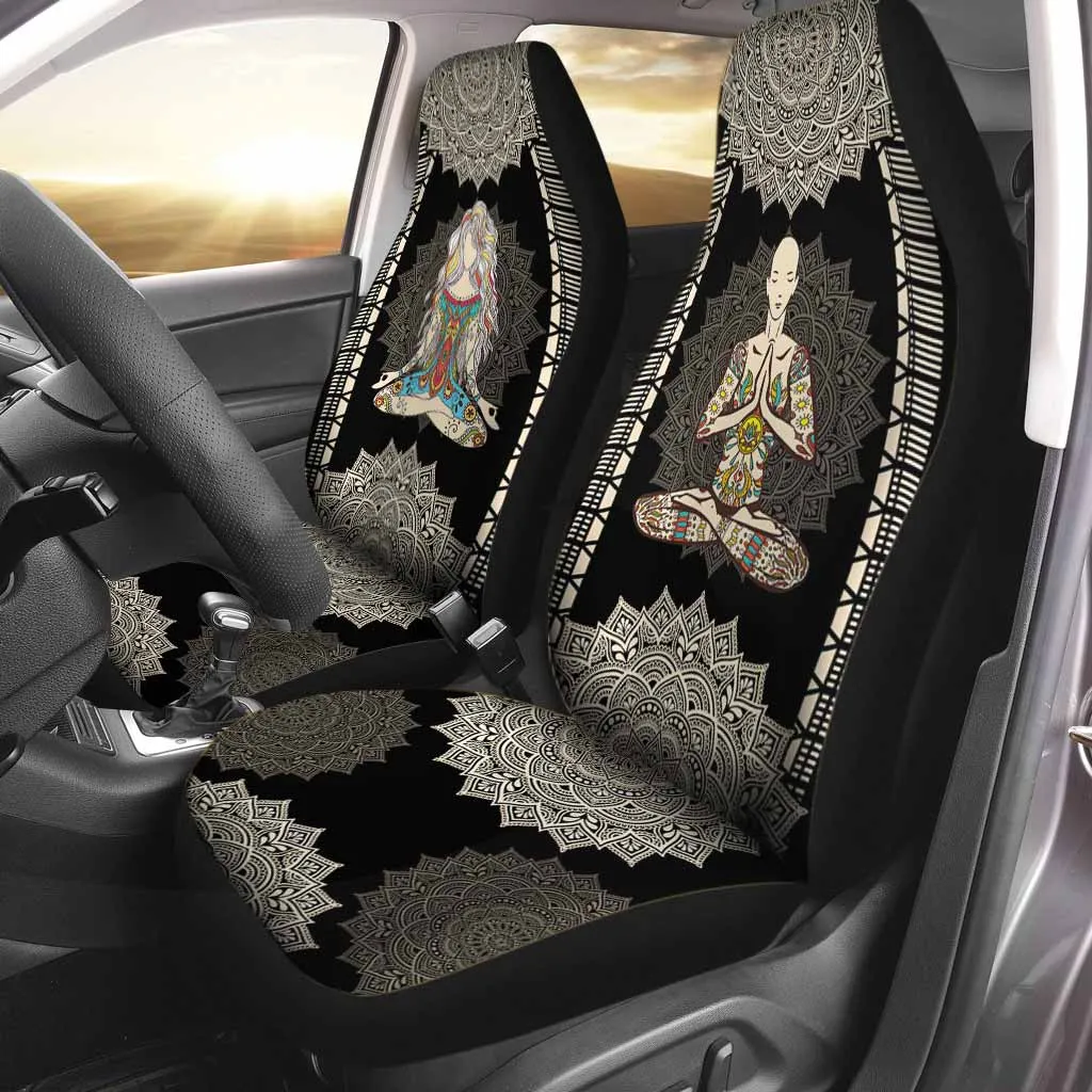 3D All Over Printed Mandala Car Seat Covers, Mandala Front Car Seat Covers