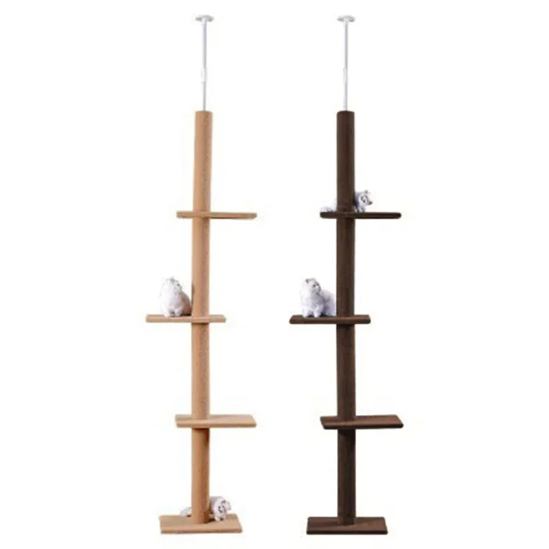 Adjustable 228~289cm Cat Climbing Tree Cat Jumping Frames Toys Scratch Post for Kittens Cat Toy