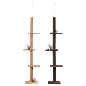 Adjustable 228~289cm Cat Climbing Tree Cat Jumping Frames Toys Scratch Post for Kittens Cat Toy