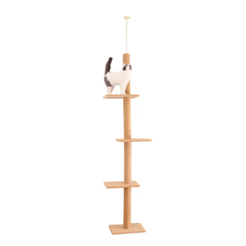 Adjustable 228~289cm Cat Climbing Tree Cat Jumping Frames Toys Scratch Post for Kittens Cat Toy