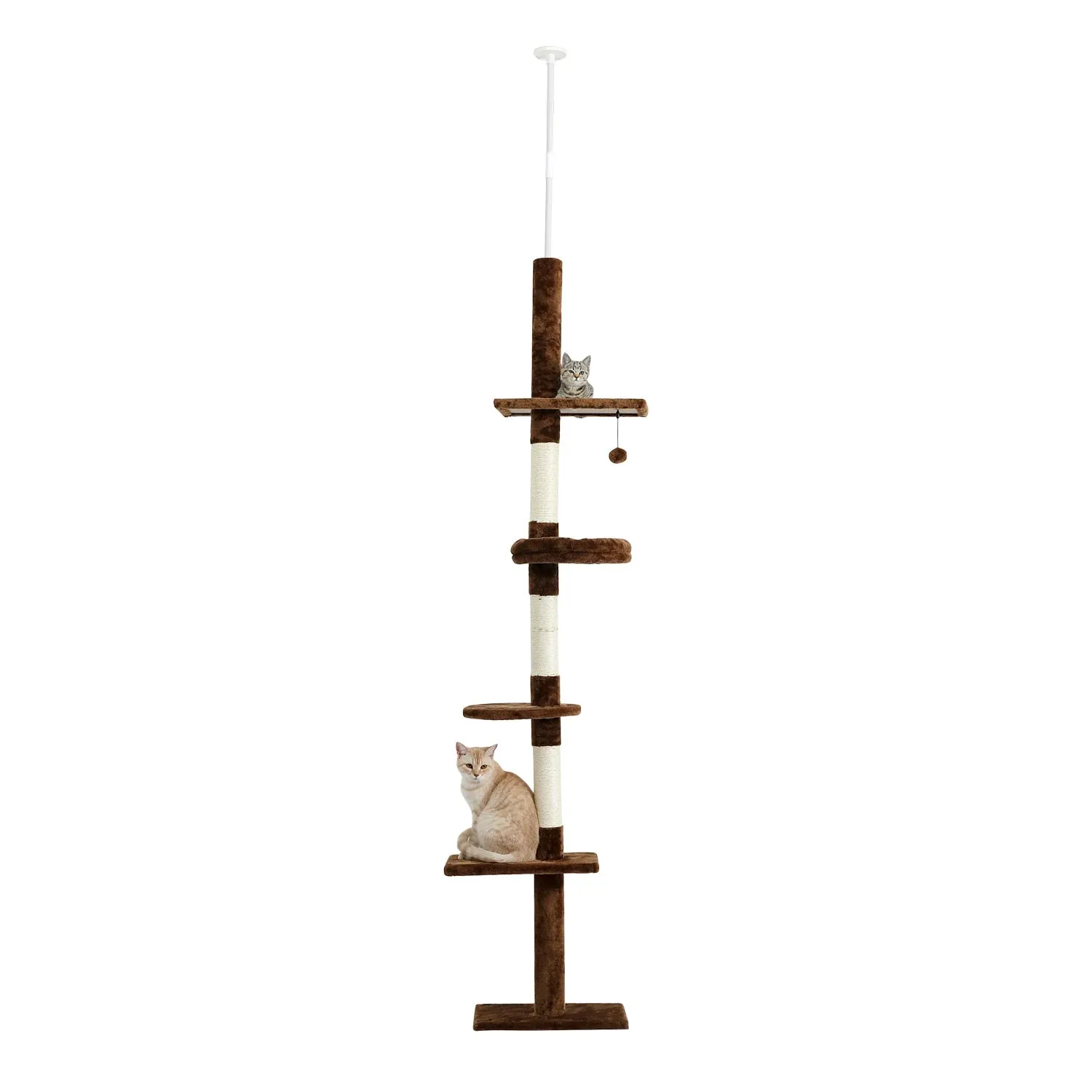 Adjustable 228~289cm Cat Climbing Tree Cat Jumping Frames Toys Scratch Post for Kittens Cat Toy