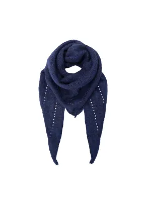 BCDELL knitted mini scarf - Navy