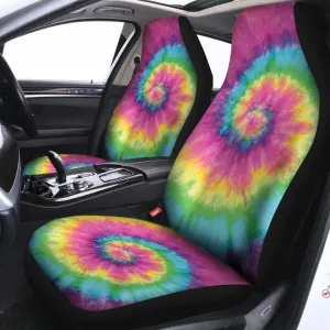 Bright Spiral Tie Dye Print Universal Fit Car Seat Covers