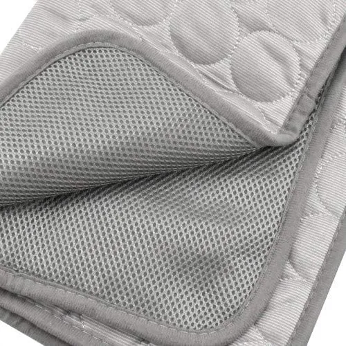 Brown Pet Cooling Mat, Heat Relief Mat Dog Cooling Pad, Soft Ice Silk Material