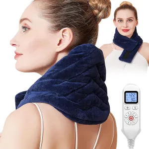 CAMECO Electric Neck Heating Pad for Pain Relief, 30s Heating Heated Neck Wrap Warmer for Soreness Stiffness, 86-158 Temp Setting, 90min Auto Shut-Off Timer, Gifts for Women