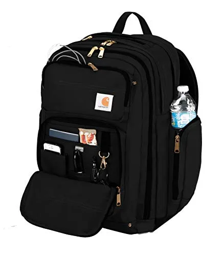 Carhartt Legacy Deluxe Work Backpack with 17-Inch Laptop Compartment, Black