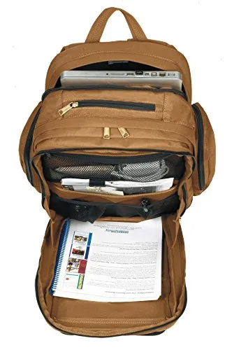 Carhartt Legacy Deluxe Work Backpack With 17-Inch Laptop Compartment, Carhartt Brown