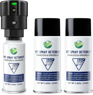 CAT Spray Pet System with 1 Pet System & 3 Pack Spray, Motion Activated Pet Proofing Repellent for Cats and Dogs, Dog & Cat Spray