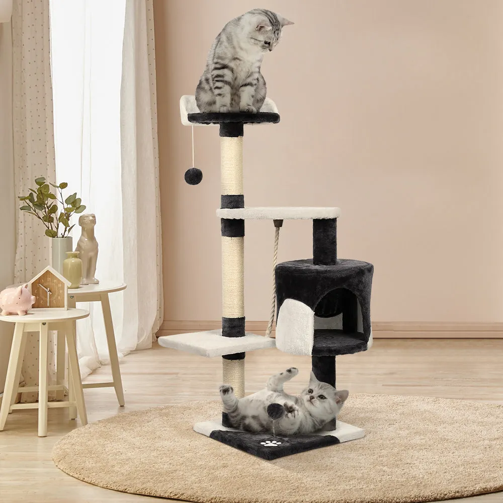 Cat Tree 112cm Scratching Post Scratcher Tower Condo House Furniture - Wood