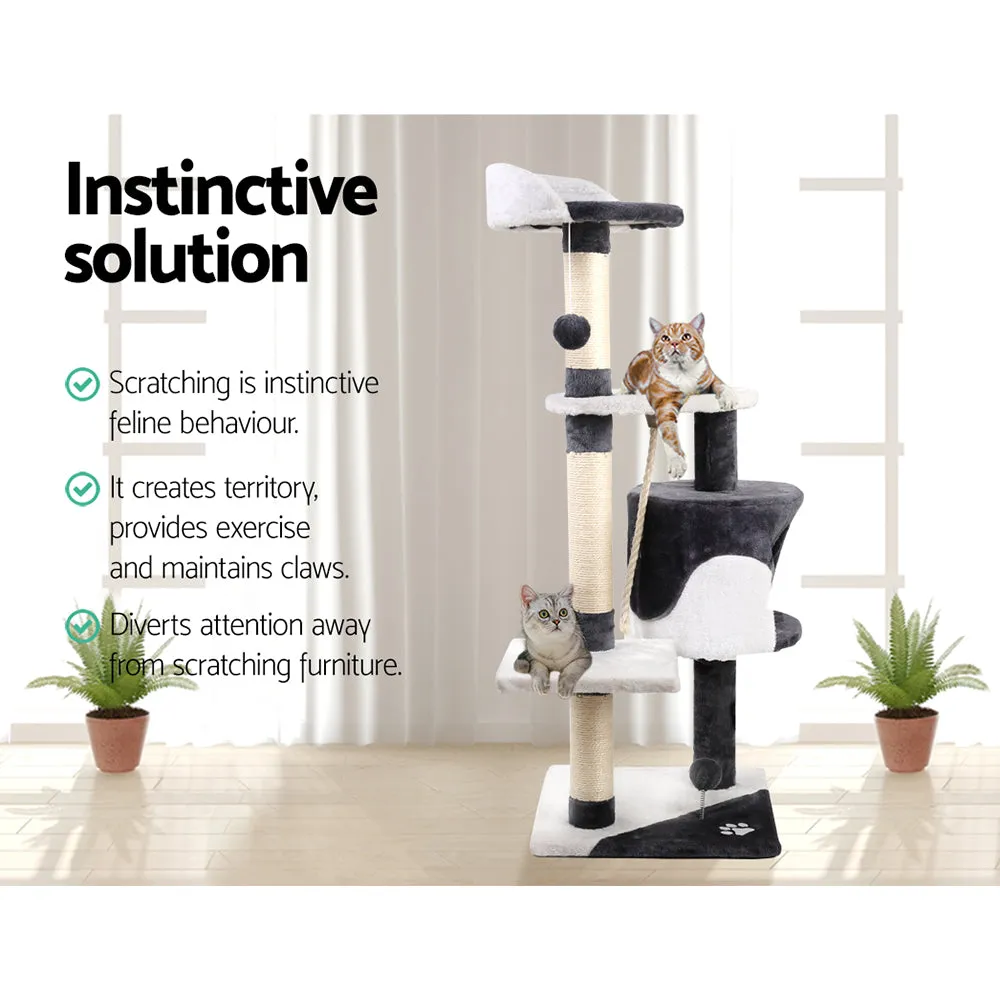 Cat Tree 112cm Scratching Post Scratcher Tower Condo House Furniture - Wood