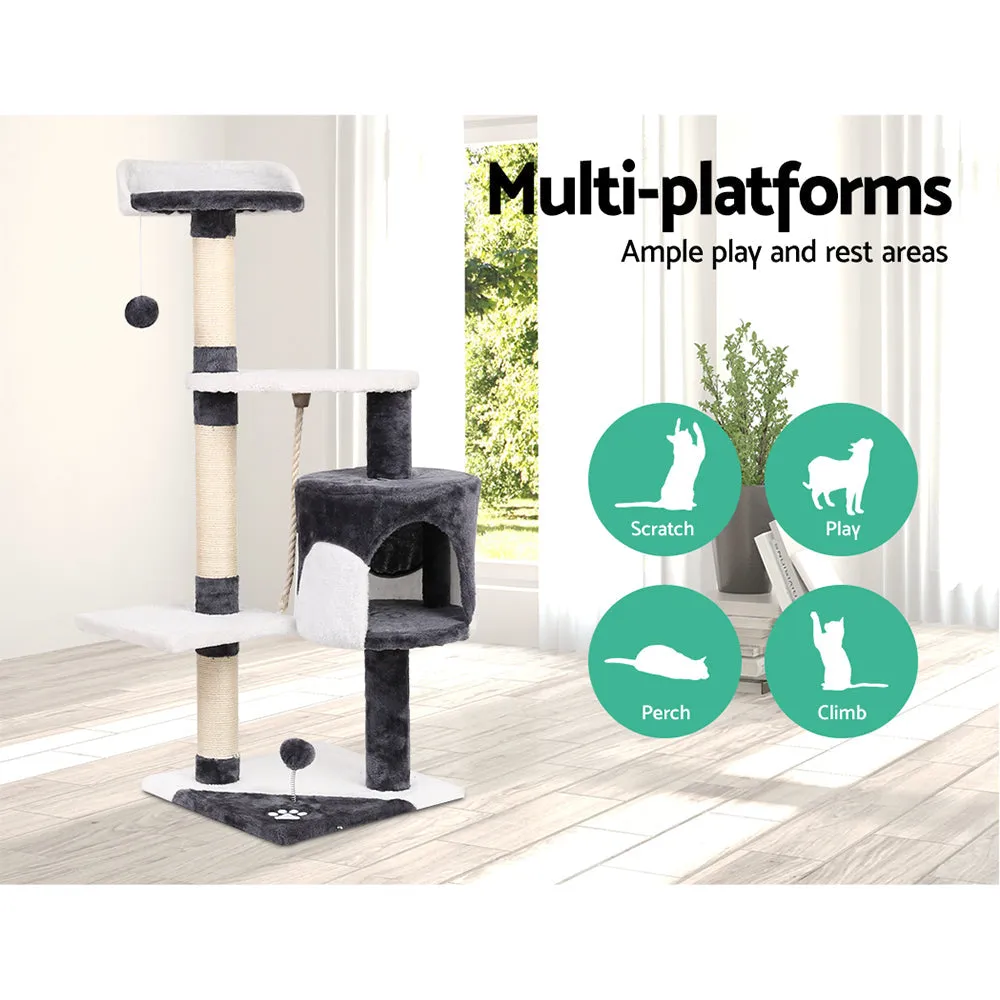 Cat Tree 112cm Scratching Post Scratcher Tower Condo House Furniture - Wood