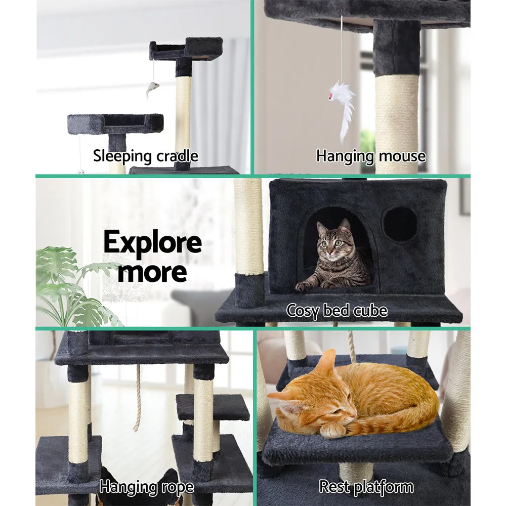 Cat Tree, 184 cm, Wood Scratching Post Tower Condo