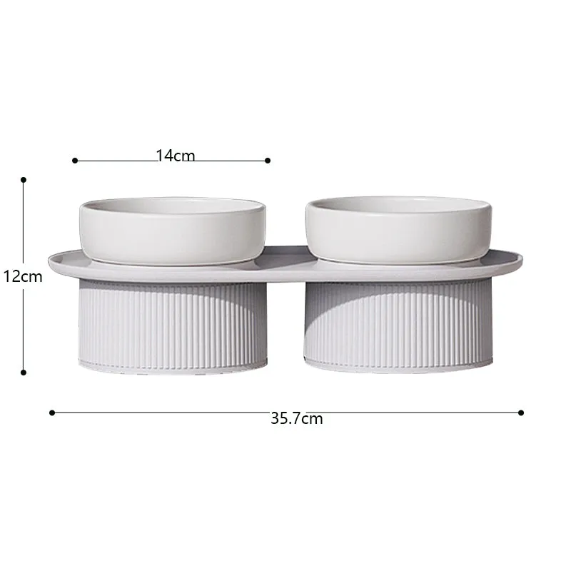 Ceramic Double Pet Bowl