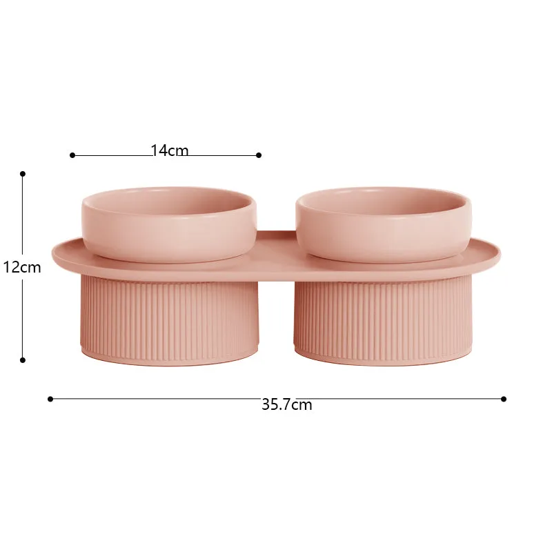 Ceramic Double Pet Bowl