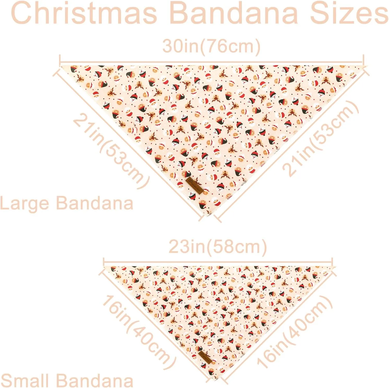 Christmas Dog Bandana, Christmas Triangle Bid Scarf with Cute Snowman, Cotton Pet Kerchief for Girl Boy Dogs or Cats, Adjustable Winter Dog Bandana for Small Medium Dogs