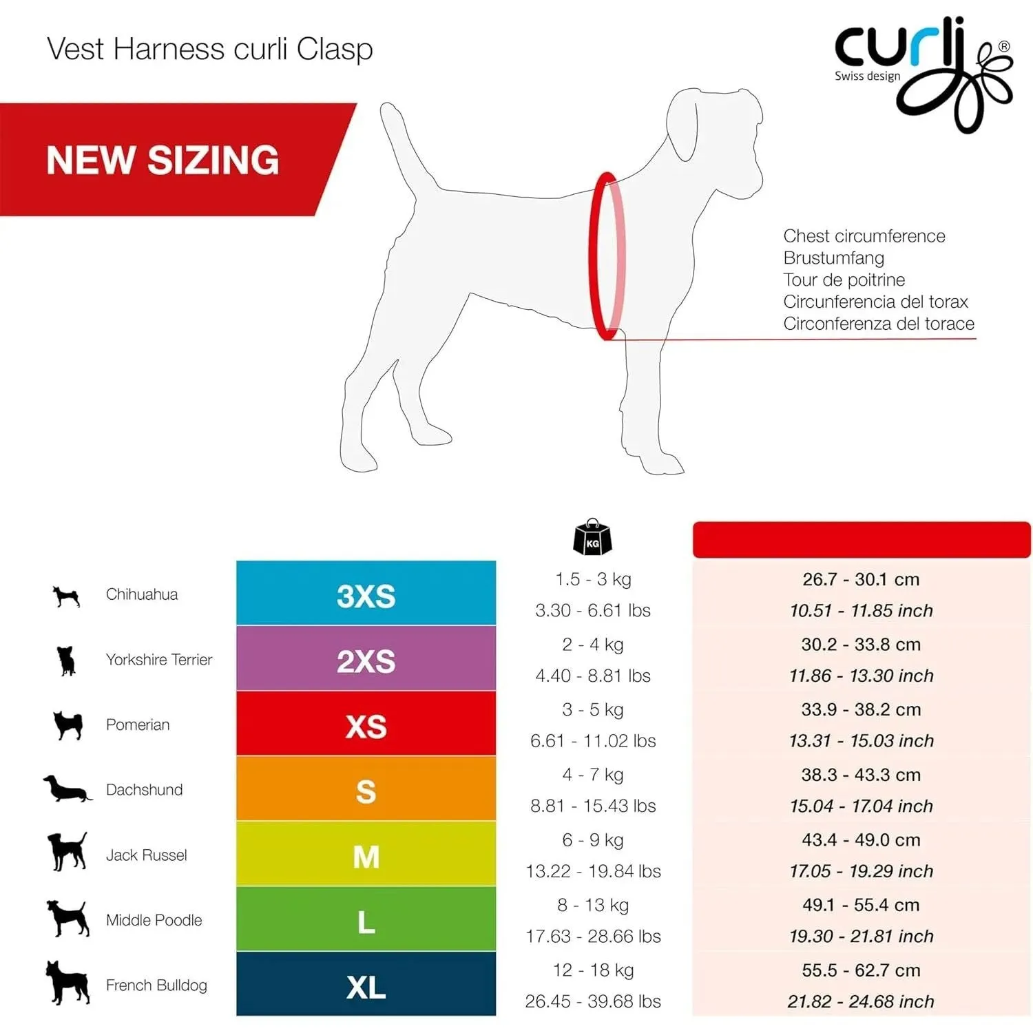 Curli Glow Clasp Vest Reflective Dog Harness Grey
