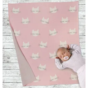 Cute Cat Face Small Throw