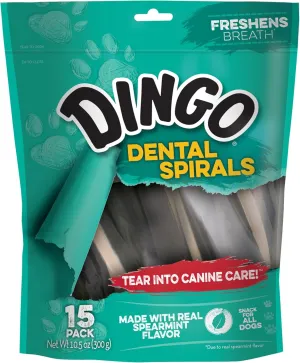 Dingo Dental Spirals With Real Parsley Flavor For Dogs, 360 Ct