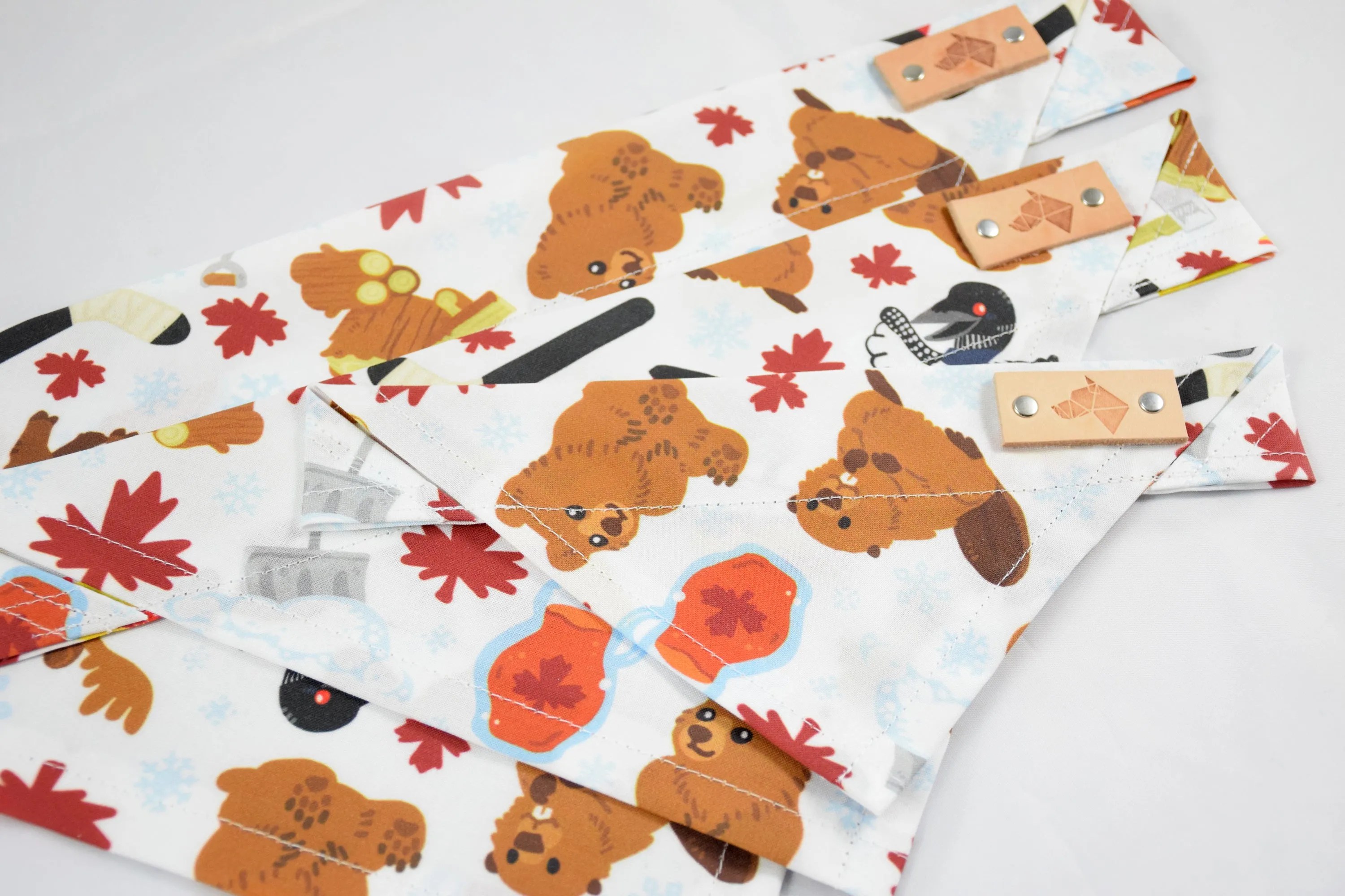 Dog Bandana - Donut Holes Canada Day Cotton Dog Scarf