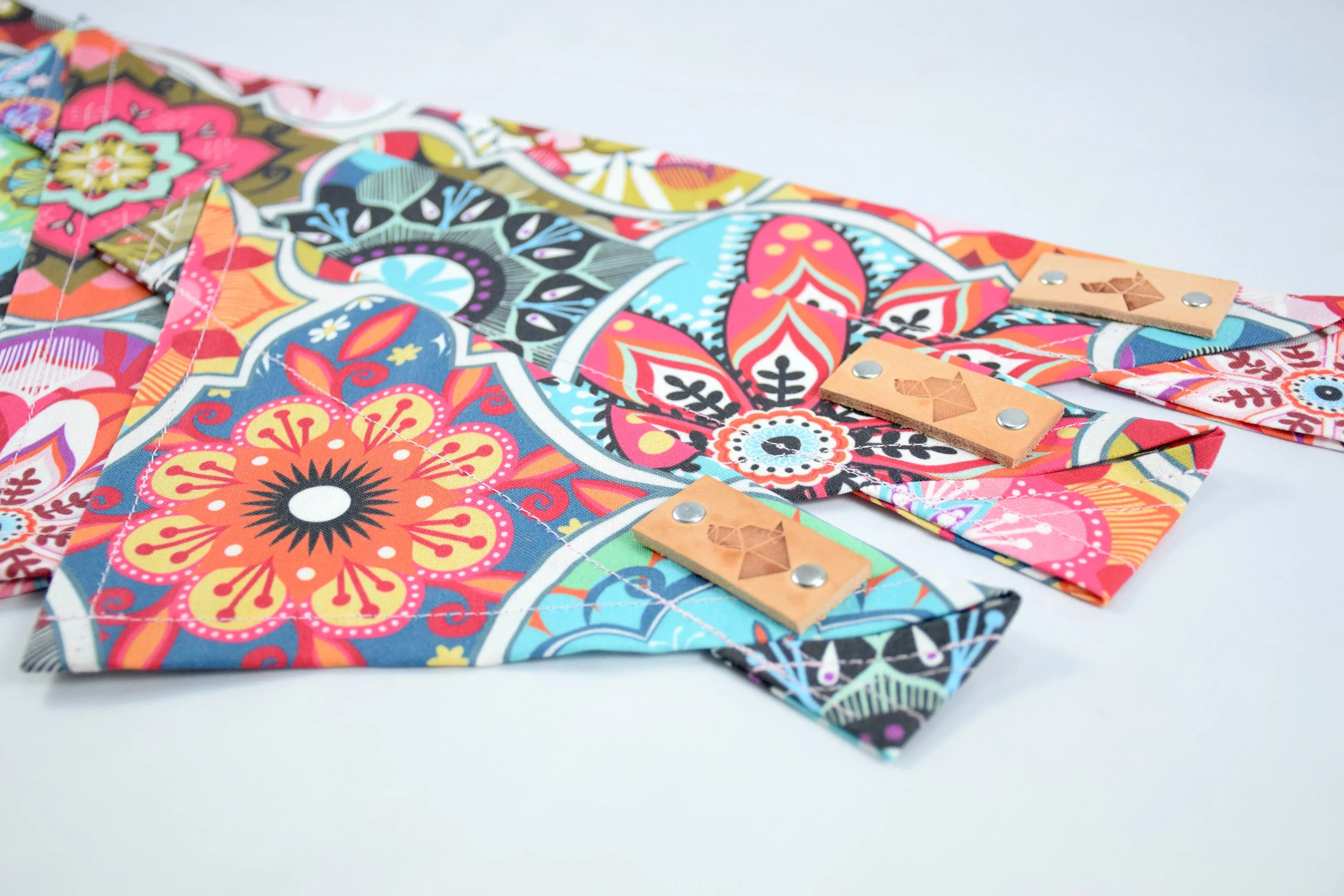 Dog Bandana - Kaleidoscope Cotton Dog Scarf