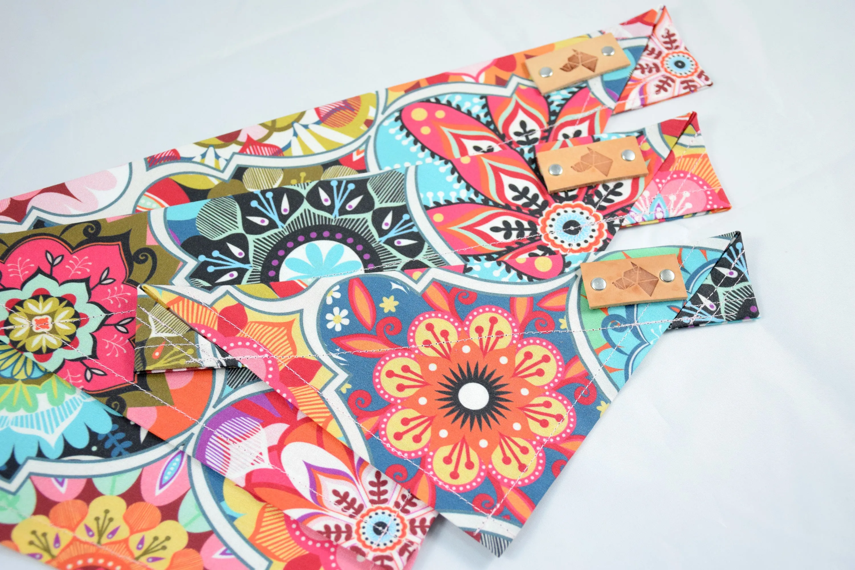 Dog Bandana - Kaleidoscope Cotton Dog Scarf