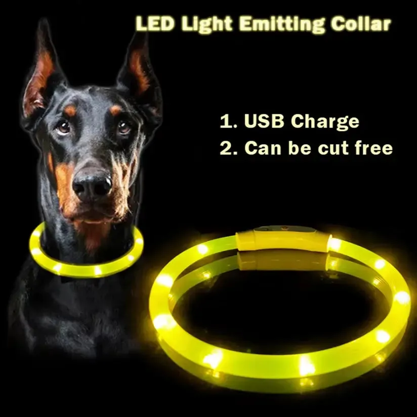 Dog collars Light up Collar LED Collar Light up Cat Collar USB Rechargeable Collar Christmas Decoration Pet Collar Pet Christmas Gifts