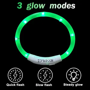 Dog collars Light up Collar LED Collar Light up Cat Collar USB Rechargeable Collar Christmas Decoration Pet Collar Pet Christmas Gifts