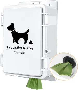 Dog Poop Bag Dispenser, Wall Mounted Outdoor Dog Waste Bags Dispenser Station, Waterproof Pet Waste Bag Holder Fits Home, Porch, Back Yard(Dispenser Only)