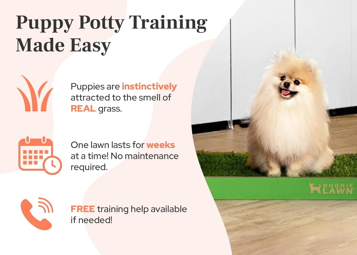 DoggieLawn Real Grass Puppy Pee Pads- 24 x 24 Inches - Perfect Indoor Litter Box for Dogs - No Mess, Easy-to-Use - Potty Training for Pets - Eco-Friendly Disposable Bathroom with Real Living Grass