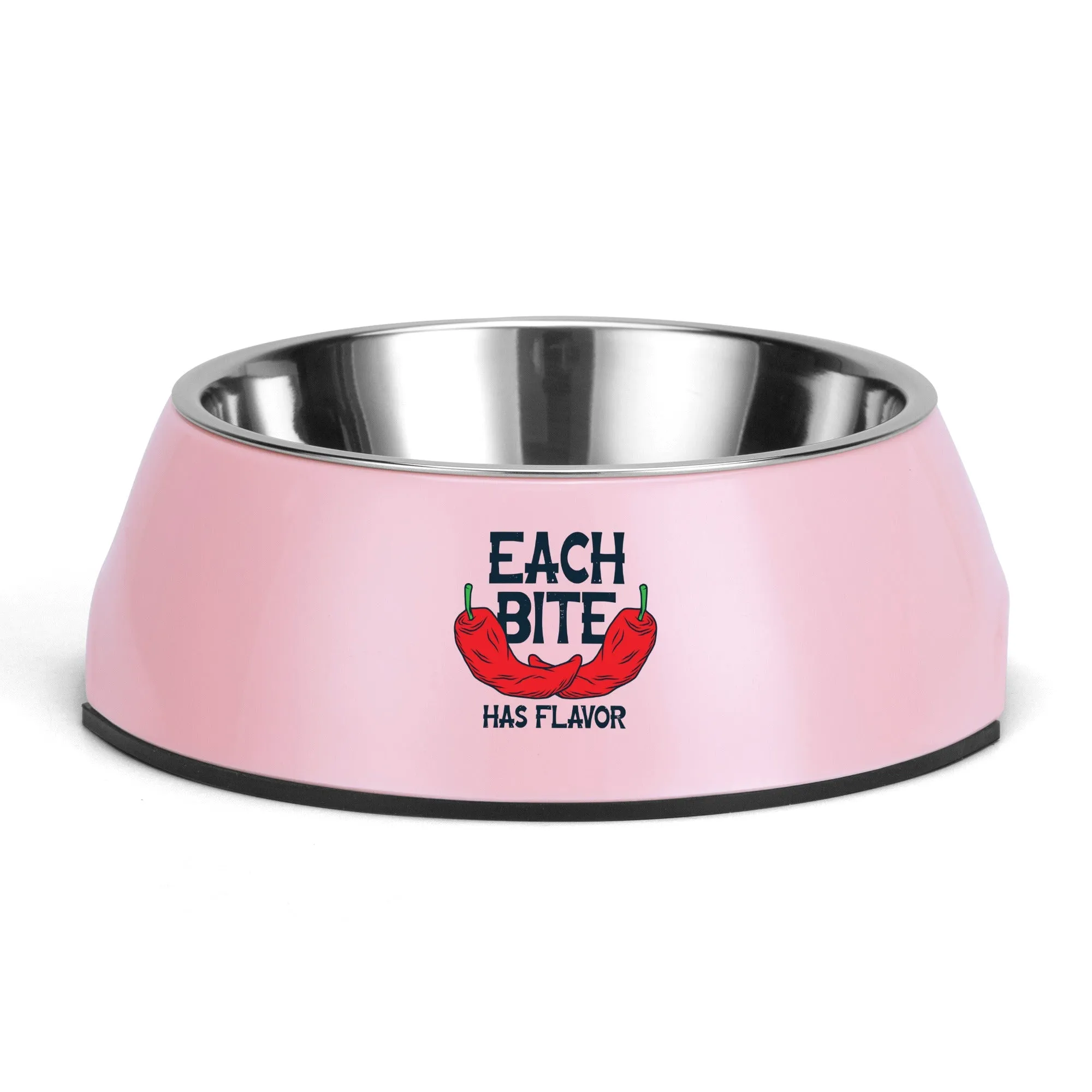 Each Bite Has Flavor Pet Food Bowl