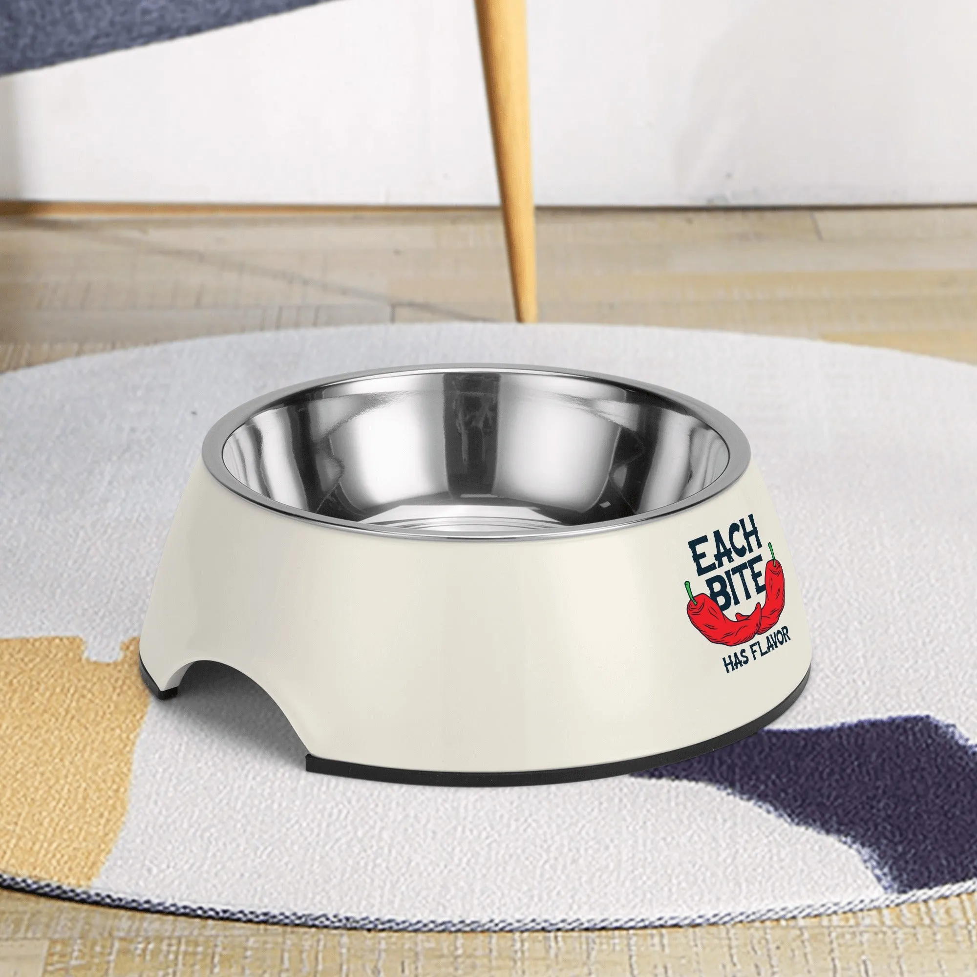 Each Bite Has Flavor Pet Food Bowl
