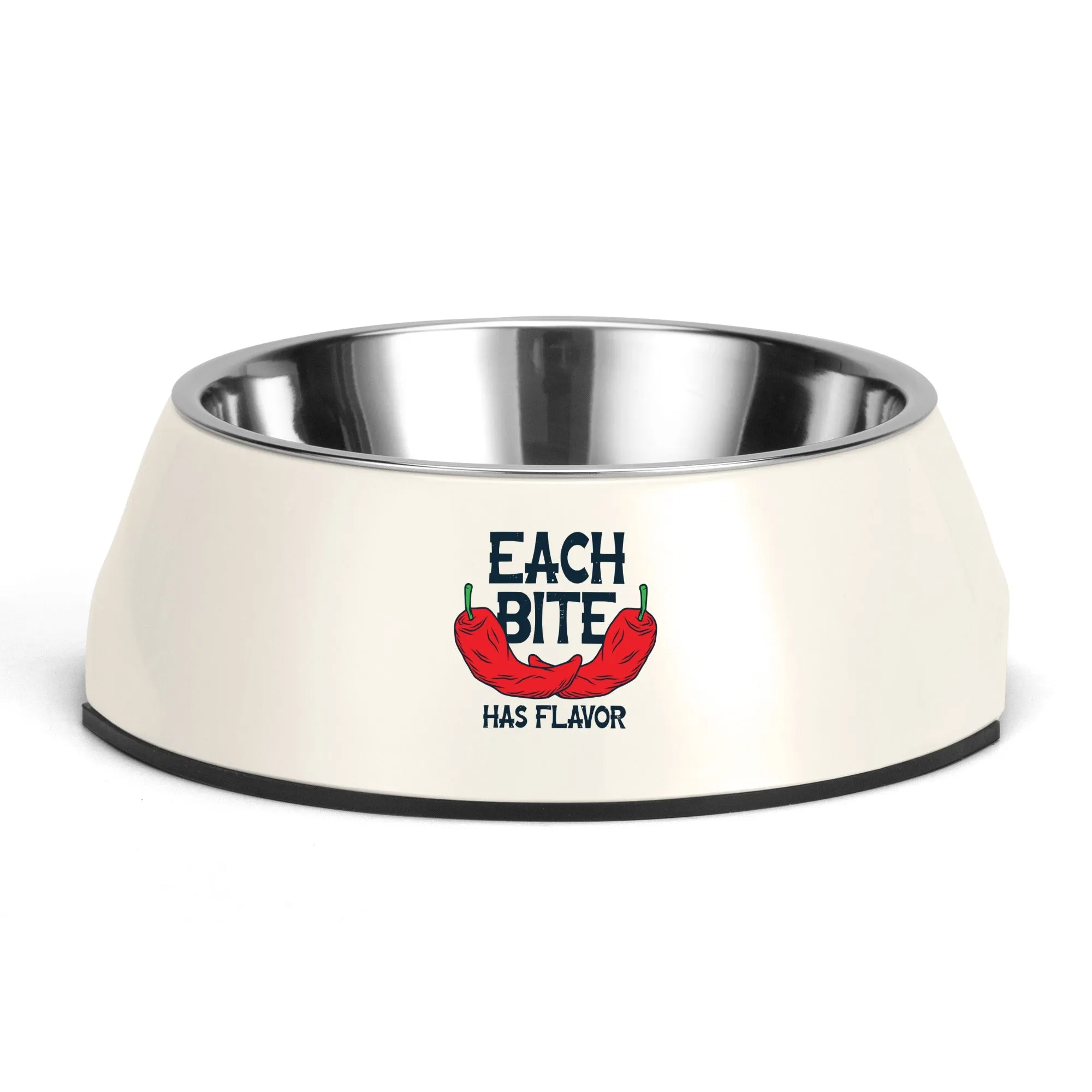 Each Bite Has Flavor Pet Food Bowl