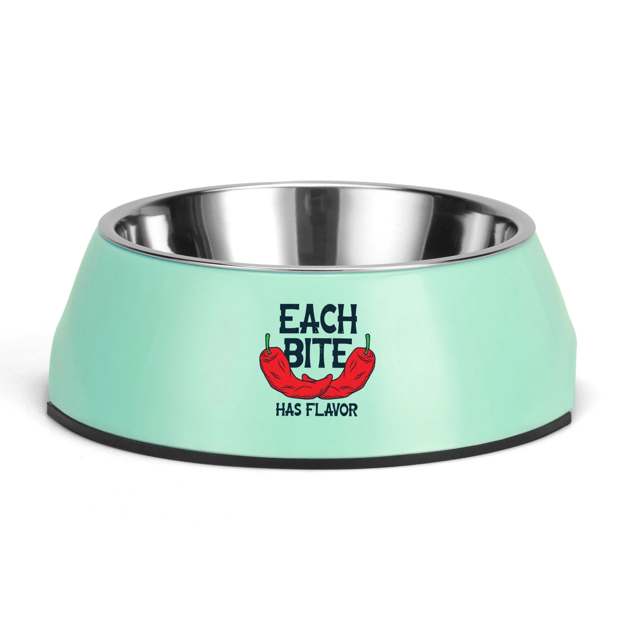 Each Bite Has Flavor Pet Food Bowl