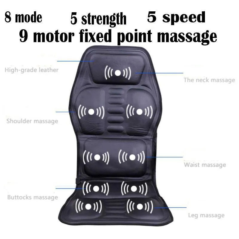 Electric 9 Motor Heating Vibrating Massage Car Seat Cushion