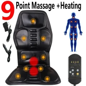 Electric 9 Motor Heating Vibrating Massage Car Seat Cushion