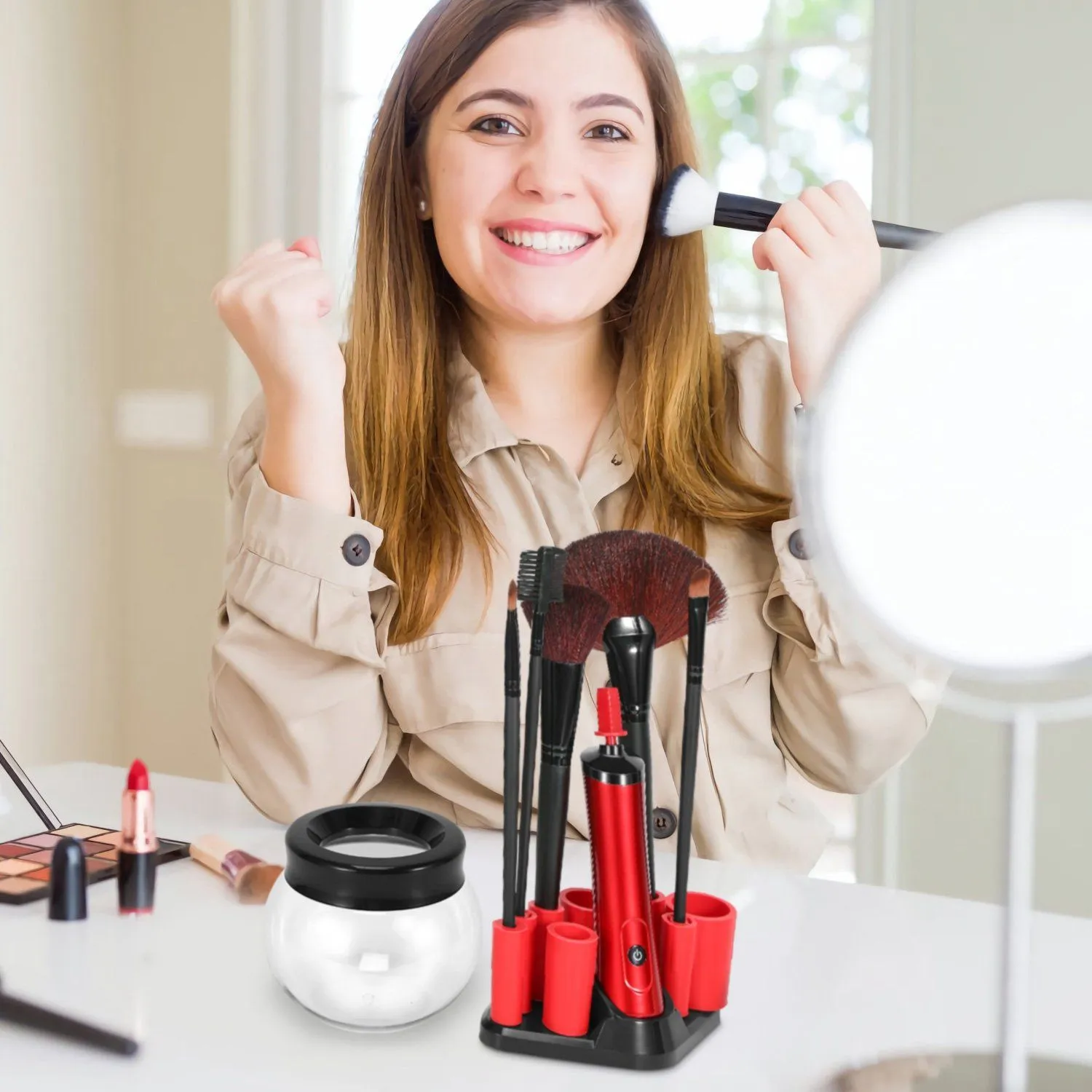 Electric Cosmetic Makeup Brush Cleaner Dryer
