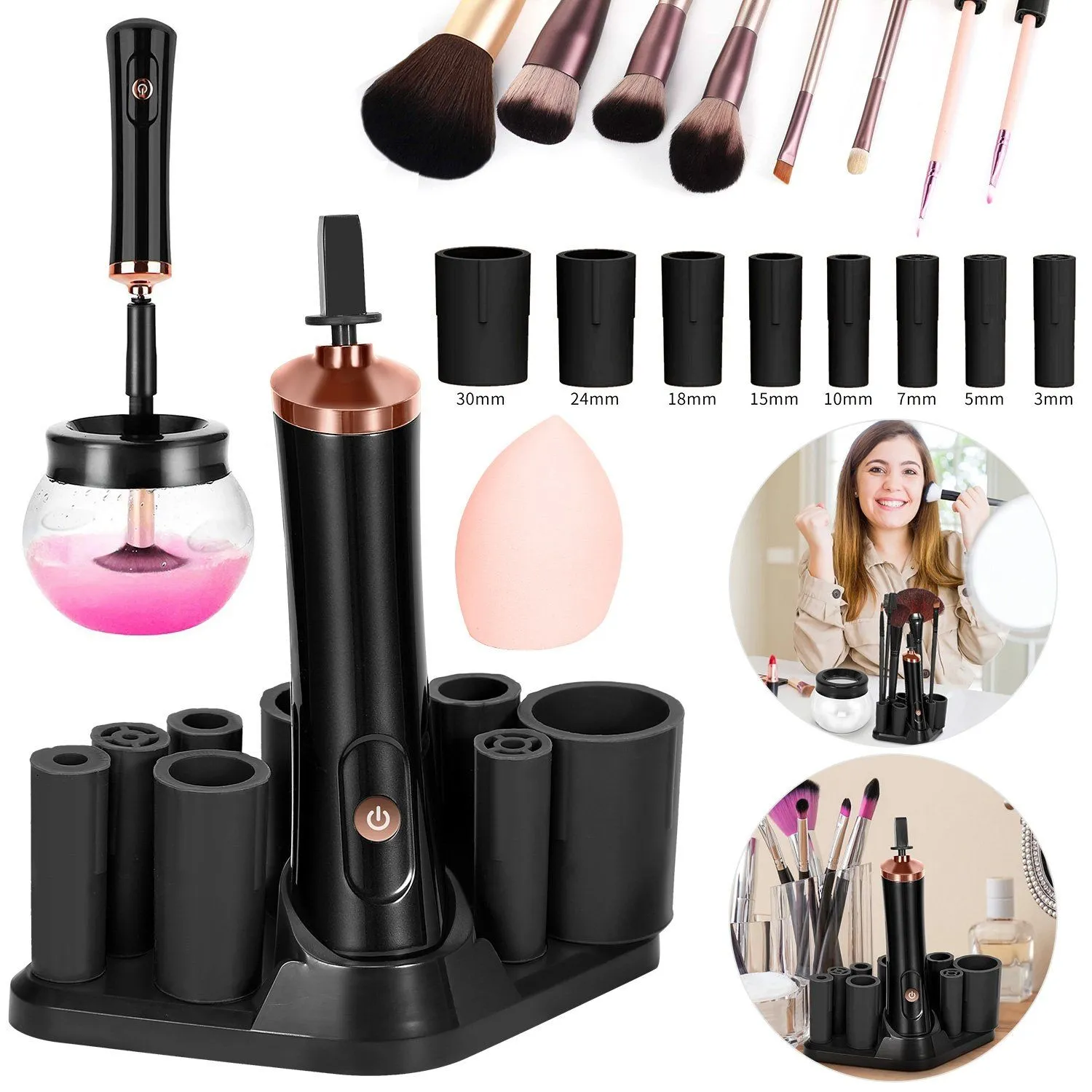 Electric Cosmetic Makeup Brush Cleaner Dryer