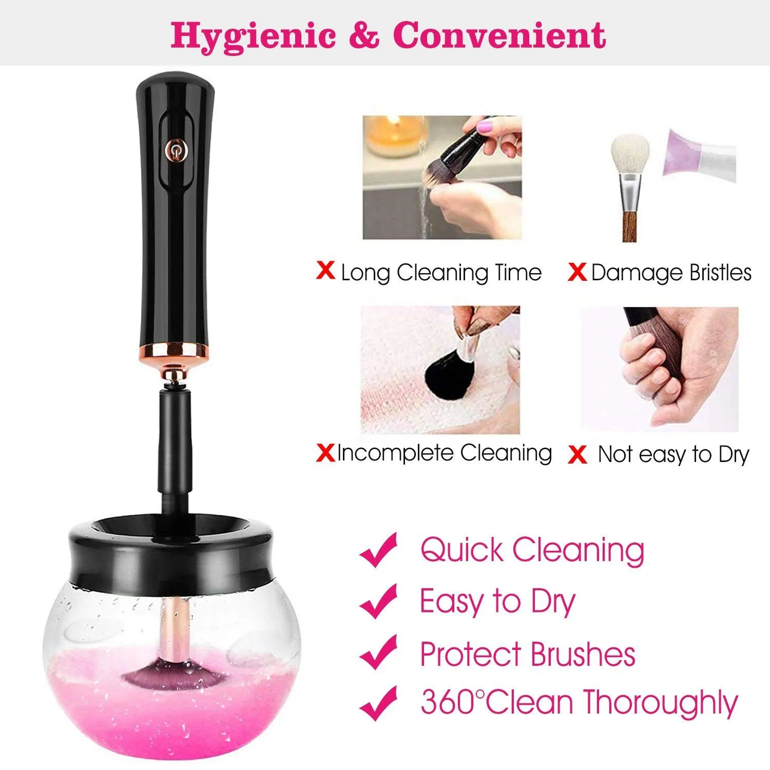 Electric Cosmetic Makeup Brush Cleaner Dryer