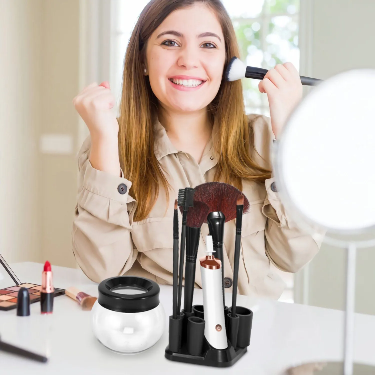 Electric Cosmetic Makeup Brush Cleaner Dryer