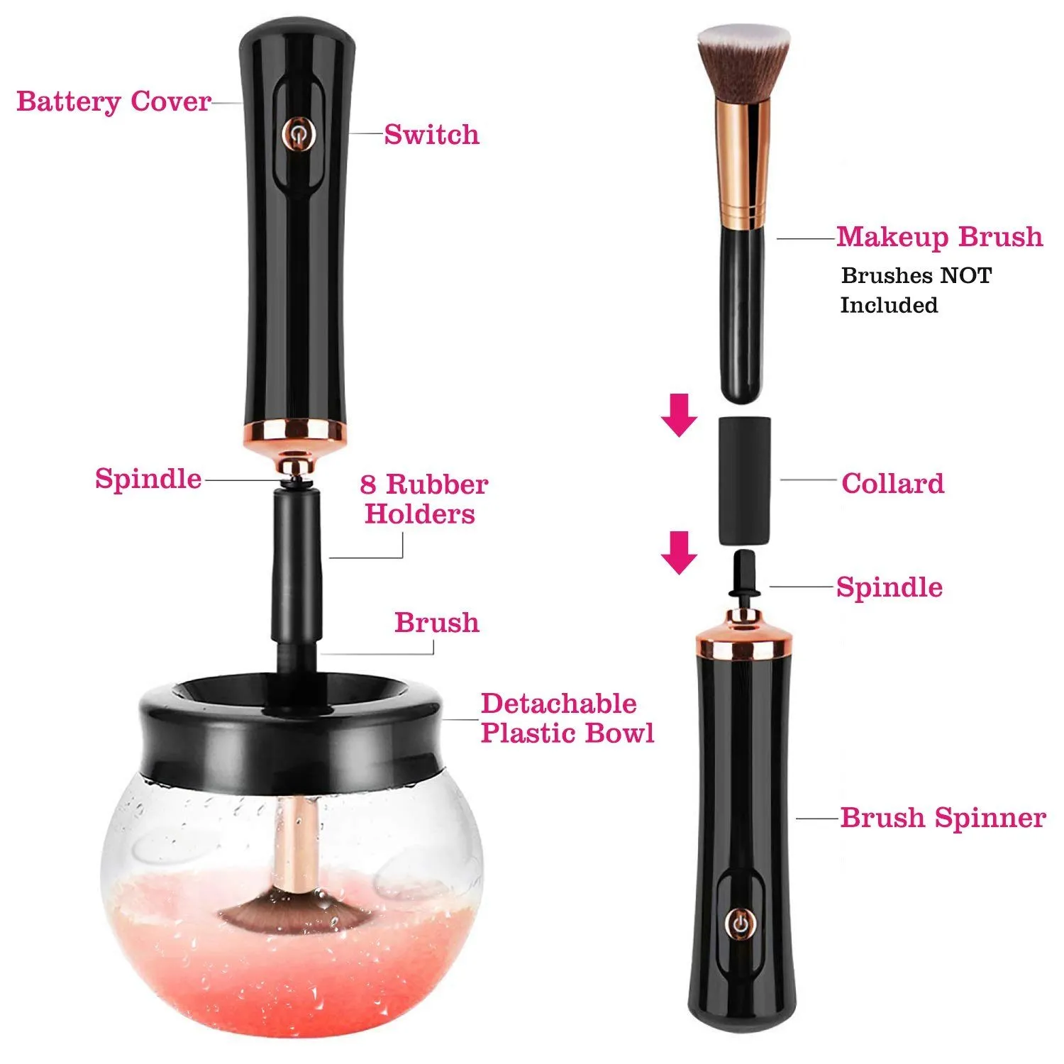 Electric Cosmetic Makeup Brush Cleaner Dryer