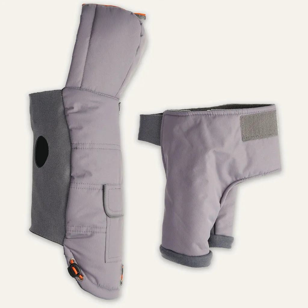 Goo-eez Hooded Full Body Snowsuit for Dogs Light Grey/Grey