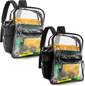 Guard Dog Security Clear Bag - Transparent Backpack for Sports Event and Concerts, 15 x 11 x 5 inches, Small