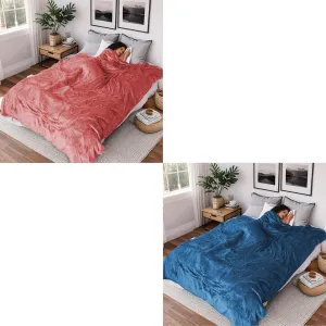 Heated Electric Blanket 10 Hour Auto Off Soft Flannel