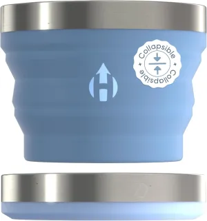 HYDAWAY Collapsible Cup - 12oz, Silicone I Reusable Travel Cup for Drinking & Snacks, Kids Days Out, Camping & Backpacking, Small, Foldable & Portable Dog Water Bowl, Steel Rim, Collapses to 1-inch