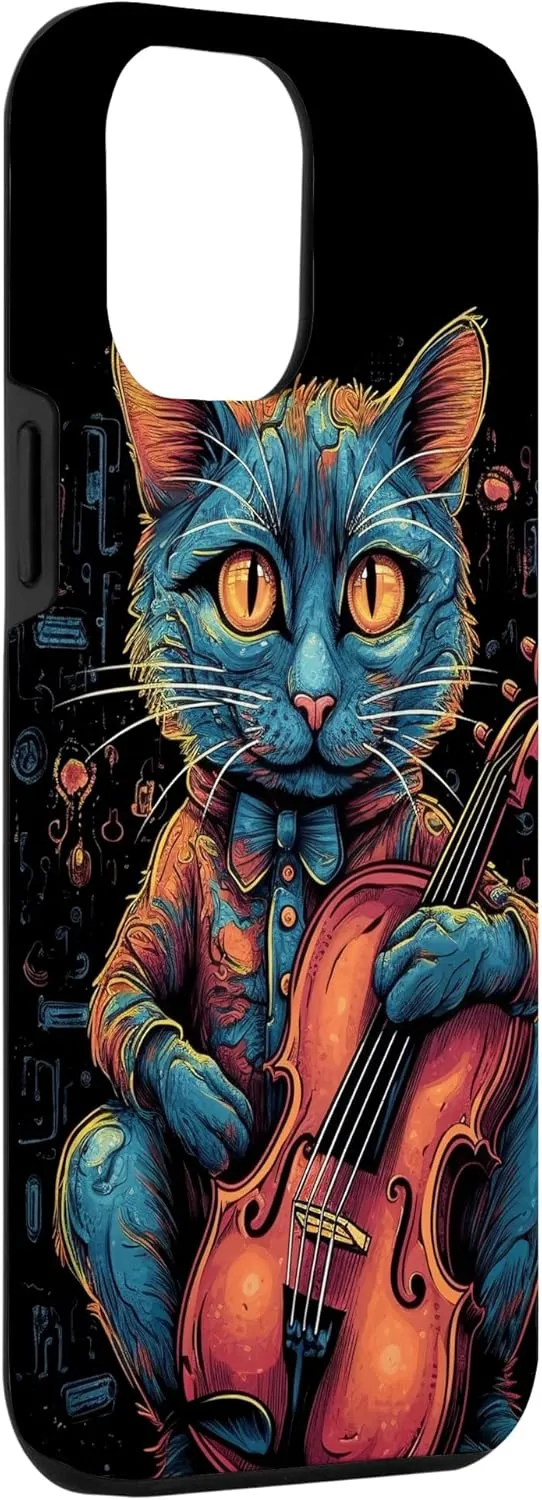 iPhone 14 Plus Cat Violin Player Violinist Kitten Music Musician Case