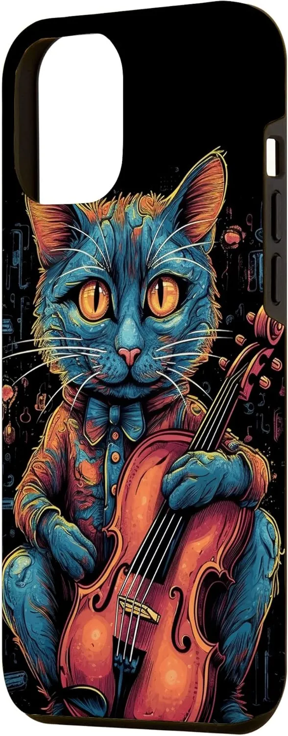 iPhone 14 Plus Cat Violin Player Violinist Kitten Music Musician Case
