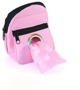 Lola Bean Pink Backpack Dispenser & P/U Pet Waste Bags Pooch